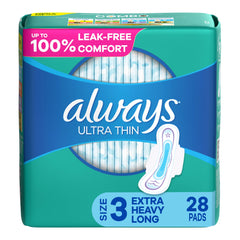 Feminine Pad Always® Ultra Thin With Wings Super Absorbency  FLEX-WINGS SZ3 (28/PK) MK-1231748