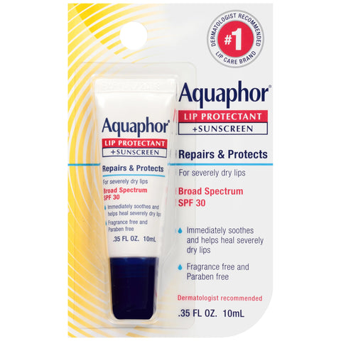 Lip Balm with Sunscreen Aquaphor® Lip Protectant + Sunscreen 0.35 oz. Ointment Tube Unflavored (6/CT) MK-1231865