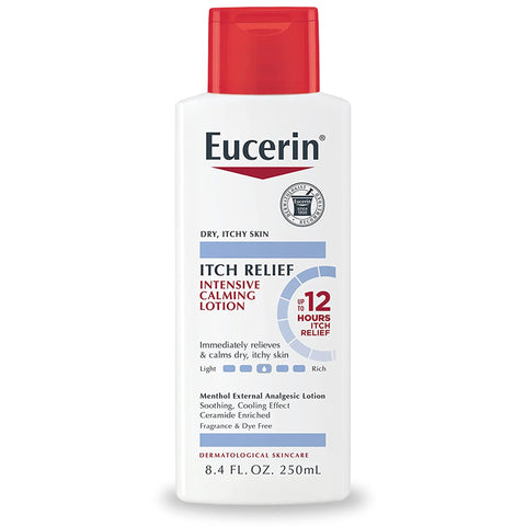Hand and Body Moisturizer Eucerin® Itch Relief Intensive Calming Lotion 8.4 oz. Bottle Unscented Lotion MK-1231874