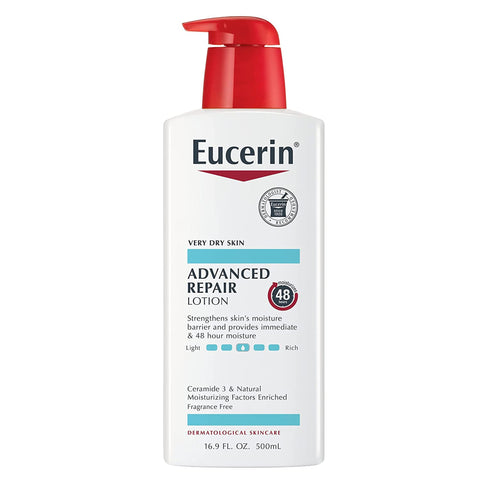 Hand and Body Moisturizer Eucerin® Advanced Repair 16.9 oz. Pump Bottle Unscented Lotion MK-1231885