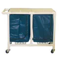 MARKET LEB Larger Capacity Double PVC Hamper Carts EACH ML11273