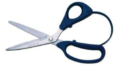 Utility Shears 9-1/2 Inch Length OR / Surgical Grade Stainless Steel / Plastic NonSterile Finger Ring Handle Straight Blunt Tip / Blunt Tip EACH MK-1232343