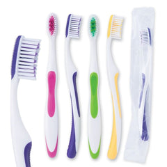 Toothbrush SmileCare™ Yellow / Green / Blue Adult Nylon SUPER GRIP SMILECARE ADLT (500/BX) D/S MK-1234107
