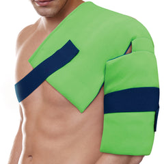Cold Pack with Wrap Polar Ice® Hip / Shoulder One Size Fits Most 2 X 10 X 10 Inch Fleece / Water Reusable  SHOULDER & HIP POLAR ICE MK-1234369