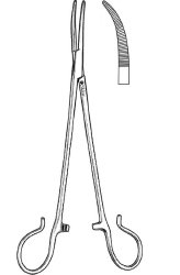 Tonsil and Artery Forceps Sklar® McHenry 8 Inch Length OR / Surgical Grade German Stainless Steel NonSterile Locking Finger Ring Handle Slightly Curved Serrated Tips EACH MK-1234756