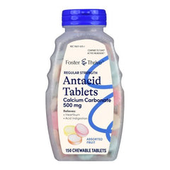 McKesson Antacid Foster & Thrive™ 500 mg Strength Chewable Tablet 150 Per Bottle - M-1235100-132 | Each