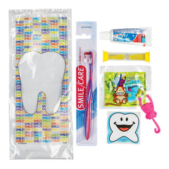 Youth Dental Kit SmileCare™ Premium NonSterile W/FLOSSERS PREM ZIP BAG (72/BX) MK-1236416