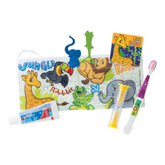 Youth Dental Kit SmileCare™ NonSterile YTH JUNGLE FRIENDS ZIP BAG (72/BX) MK-1236425