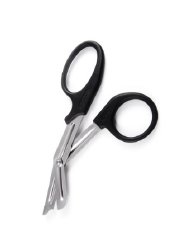 Utility Scissors Sklar® Multi-Cut 6 Inch Length OR / Surgical Grade German Stainless Steel / Plastic NonSterile Black Finger Ring Handle Angled Blunt Tip / Blunt Tip EACH MK-1238175