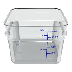 12 Qt. Polycarbonate Food Storage Container Carlisle Clear Reusable CARLISLE SQ CLR 12QT D/S MK-1238549