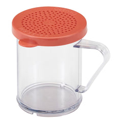 Shaker with Lid Cambro Polycarbonate  W/RED MED GRAINPRODUCT LID CLR 10OZ D/S MK-1238584