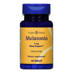 McKesson Brand Natural Sleep Aid Foster & Thrive™ 120 per Bottle Tablet 3 mg Strength - 1238890