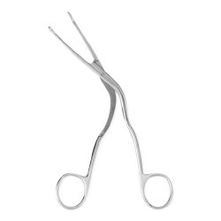 Catheter Forceps Centurion® Magill 6-3/4 Inch Length Floor / Office Grade Stainless Steel Sterile NonLocking Finger Ring Handle Straight Fenestrated Serrated Oval Tips BOX OF 20 MK-1239828