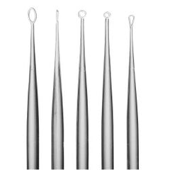 Ear Curette Kit with Non-Rechargeable Light ClearLook® Round Handle 2 to 4 mm Tip Sizes Assortment of 5 Tips Box of 50 MK-1240071