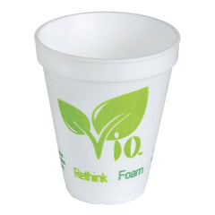 WinCup® 12 oz. Polystyrene Drinking Cup White Disposable WINCUP VIOFOAM SL/CS MK-1240970