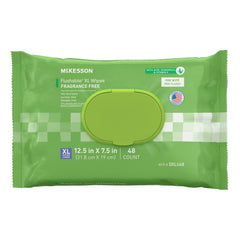 Flushable Personal Wipe McKesson Soft Pack Unscented 48 Count W/LID (48/PK 12PK/CS) MK-1241745