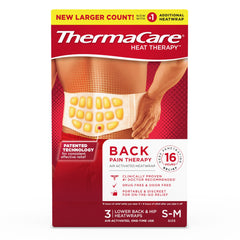 Instant Hot Patch ThermaCare® HeatWraps Back / Hip / Leg / Shoulders Small Nonwoven Material Cover Disposable BACK/HIP8HR SM (3/BX 12BX/CS) MK-1242365