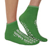 Risk Management Slipper Socks Care-Steps® Unisex Adult Medium Double Tread Single Patient Use Green MK-1243382