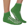 Risk Management Slipper Socks Care-Steps® Unisex Adult Large Double Tread Single Patient Use Green MK-1243385