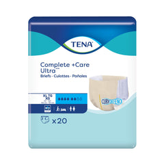 Incontinence Brief TENA Complete + Care Ultra™ Adult X-Large Unisex Disposable Moderate Absorbency ARE XLG (20/PK, 4PK/CS) MK-1243826