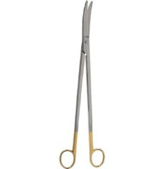 Uterine Scissors Vital® 14 Inch Length OR / Surgical Grade German Stainless Steel / Stellite NonSterile Finger Ring Handle Slightly Curved Blunt Tip / Blunt Tip EACH MK-1243907
