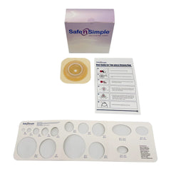 McKesson Ostomy Barrier Trim to Fit, Extended Wear Adhesive Tape Collar 45 mm Flange Up to 1-1/4 Inch Opening 4-1/2 X 4-1/2 Inch 2PC EXT TAPE COLLAR WHT 1 3/4" (5/BX 8BX/CS) MK-1243998