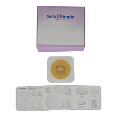 McKesson Ostomy Barrier Trim to Fit, Extended Wear Adhesive Tape Collar 57 mm Flange Red Code System Up to 1-3/4 Inch Opening 5 X 5 Inch 2PC EXT TAPE COLLAR WHT 2 1/4" (5/BX 8BX/CS) MK-1243999