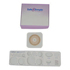 Ostomy Barrier Trim to Fit, Standard Wear Adhesive Tape Collar 70 mm Flange Up to 2-1/4 Inch Opening 5 X 5 Inch  2PC EXT TAPE COLLAR WHT 2 3/4" (5/BX 8BX/CS) MK-1244000