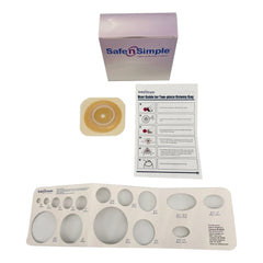 McKesson Ostomy Barrier Trim to Fit, Extended Wear Without Tape 45 mm Flange Hydrocolloid Up to 1-1/4 Inch Opening 4 X 4 Inch 2PC EXT HYDROCOLLOID 1 3/4" (5/BX 8BX/CS) MK-1244001