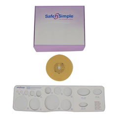 McKesson Ostomy Barrier Trim to Fit, Extended Wear Without Tape 57 mm Flange Red Code System Hydrocolloid Up to 1-3/4 Inch Opening 4 X 4 Inch 2PC EXT HYDROCOLLOID 1 1/4"" (5/BX 8BX/CS) MK-1244002