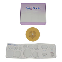 McKesson Ostomy Barrier Trim to Fit, Extended Wear Without Tape 70 mm Flange 2 Piece System Hydrocolloid Up to 2-3/4 Inch Opening 5 X 5 Inch MK-1244003