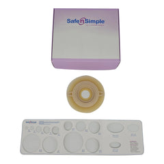 McKesson Ostomy Barrier Precut, Extended Wear Adhesive Tape Collar 57 mm Flange Red Code System 1-1/8 Inch Opening 5 X 5 Inch (5/BX 8BX/CS MK-1244007