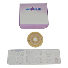 McKesson Ostomy Barrier Precut, Extended Wear Adhesive Tape Collar 57 mm Flange Red Code System 1-1/4 Inch Opening 5 X 5 Inch 2PC EXT TAPE COLLAR BGE 2 1/4" (5/BX 8BX/CS MK-1244008