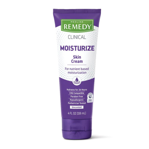 Hand and Body Moisturizer Medline Remedy® Clinical Moisturize 4 oz. Tube Unscented Cream CHG Compatible (12/CS) MK-1244197