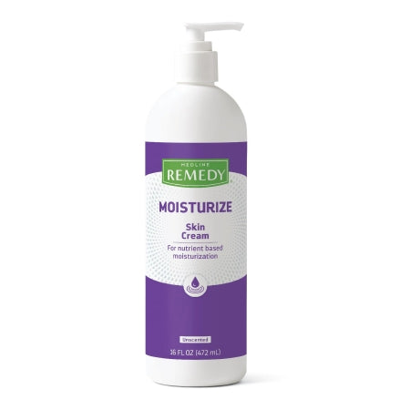 Hand and Body Moisturizer Medline Remedy® Essentials Moisturize 16 oz. Pump Bottle Unscented Cream (12/CS) MK-1244198