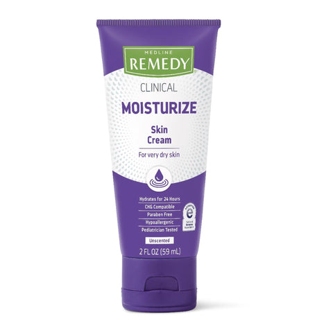 Hand and Body Moisturizer Medline Remedy® Clinical Moisturize 2 oz. Tube Unscented Cream CHG Compatible (24/CS) MK-1244979