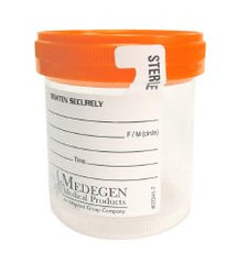 Specimen Container with Temperature Strip 53 mm Diameter 90 mL (3 oz.) Screw Cap Patient Information Sterile CASE OF 400 MK-1245372