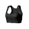 Post-Surgical Bra Shirl 44 to 48 Inch Chest 2X-Large Black Front Zipper / Snap Closure Racerback  MK-1245526