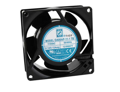 McKesson Sterilizer Fan Axial Flow, 115VAC, 50/60Hz, Aluminum, Black Finish  F/STERILIZER MK-1247564