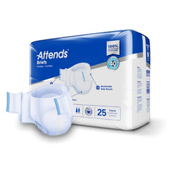 Incontinence Brief Attends® Care Advanced Adult Medium Unisex Disposable Heavy Absorbency XHEAVY ABSORBENCY MED (25/BG 4BG/CS) MK-1247849