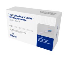 Ear Curette Clinic Pack Lighted CeraPik® Round Handle 2.5 mm Tip 45° Angled Concave Tip Box of 200 MK-1248672
