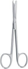 Stitch Scissors Miltex® Disposable Spencer-Littauer 4-1/2 Inch Length Floor / Office Grade Pakistani Stainless Steel Sterile Finger Ring Handle Straight Blunt Tip / Blunt Tip Box of 25 MK-1249060