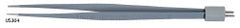 Bipolar Forceps Aesculap® Cushing 7 Inch Length OR / Surgical Grade Stainless Steel NonSterile NonLocking Thumb Handle Straight 1.5 mm Wide Tips EACH MK-1249466