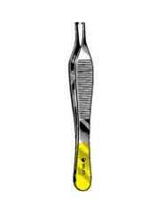 Tissue Forceps Sklar® Adson 4-3/4 Inch Length OR / Surgical Grade German Stainless Steel / Tungsten Carbide NonSterile NonLocking Thumb Handle Straight Smooth Tips with 1 X 2 Teeth EACH MK-1249702