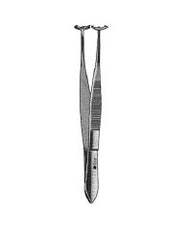 Fixation Forceps Sklar® Barraquer 4 Inch Length OR / Surgical Grade German Stainless Steel NonSterile NonLocking Thumb Handle Straight T-Shaped Tips EACH MK-1249705
