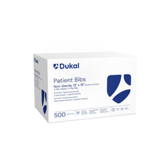 Dental Bib Dukal 13 X 18 Inch Blue NonSterile BIB, PT 2PLY BLU DISP 13"X18" (500/CS) MK-1250153