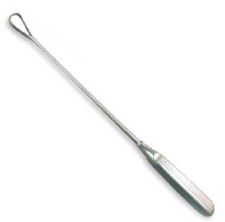 Uterine Curette Gynex® Sims Hollow Handle with Grooves Size 00 Tip Sharp Teardrop Loop Tip Each MK-1250154