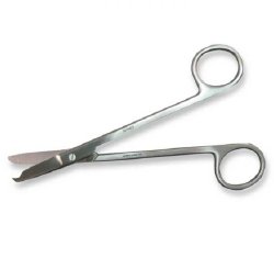 Stitch Scissors Gynex® Littauer 5-1/2 Inch Length OR / Surgical Grade Stainless Steel NonSterile Finger Ring Handle Straight Blunt Tip / Blunt Tip EACH MK-1250160
