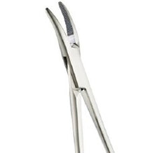 Needle Holder Euro-Med® Heaney 8-1/4 Inch Length Curved Tips Finger Ring Handle Each MK-1250665