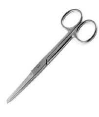 Operating Scissors Sklar® 7-1/4 Inch Length OR / Surgical Grade German Stainless Steel NonSterile Finger Ring Handle Straight Sharp Tip / Blunt Tip EACH MK-1250890